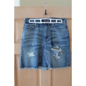 Denim mini skirt